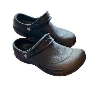 Crocs Dual Comfort Black Nurse Work Clogs Crocs lock non slip Shoes Women's Sz 8
